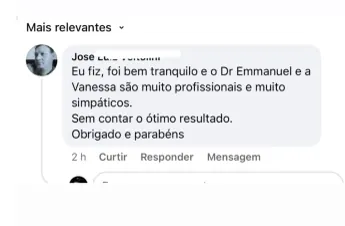 Depoimento de paciente do Dr. Emmanuel Lima