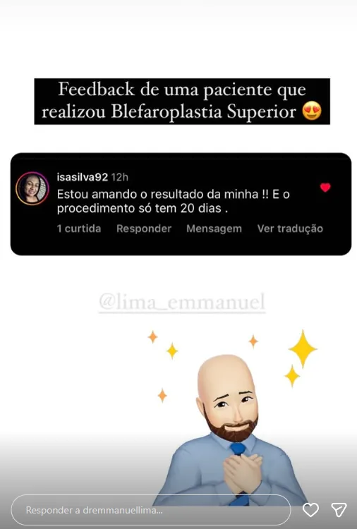 Depoimento de paciente do Dr. Emmanuel Lima