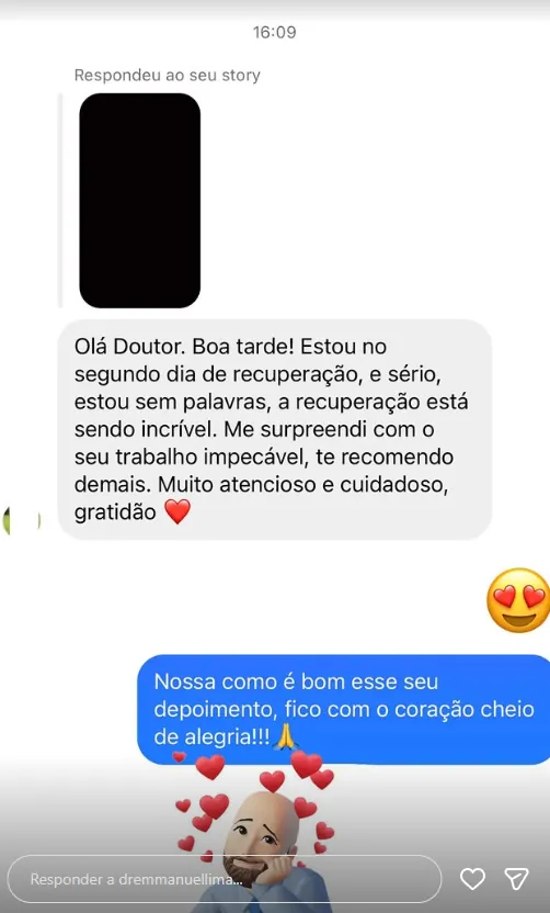 Depoimento de paciente do Dr. Emmanuel Lima