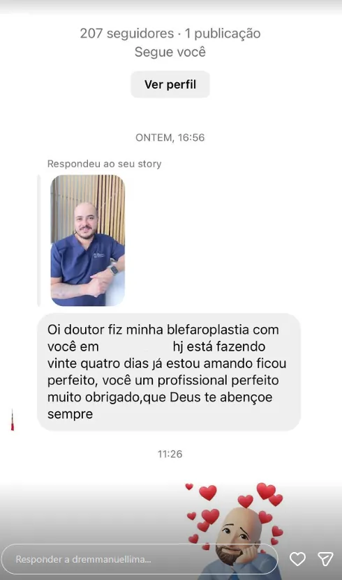 Depoimento de paciente do Dr. Emmanuel Lima