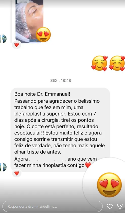 Depoimento de paciente do Dr. Emmanuel Lima
