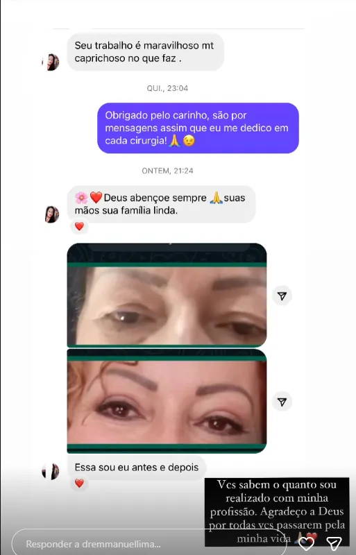 Depoimento de paciente do Dr. Emmanuel Lima
