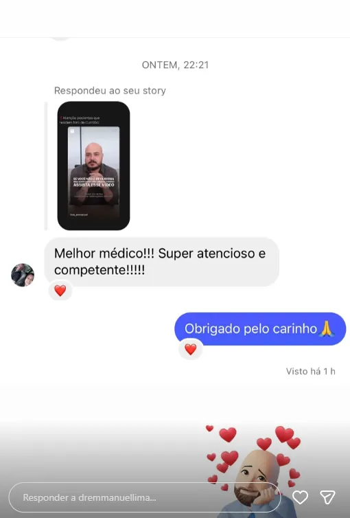 Depoimento de paciente do Dr. Emmanuel Lima