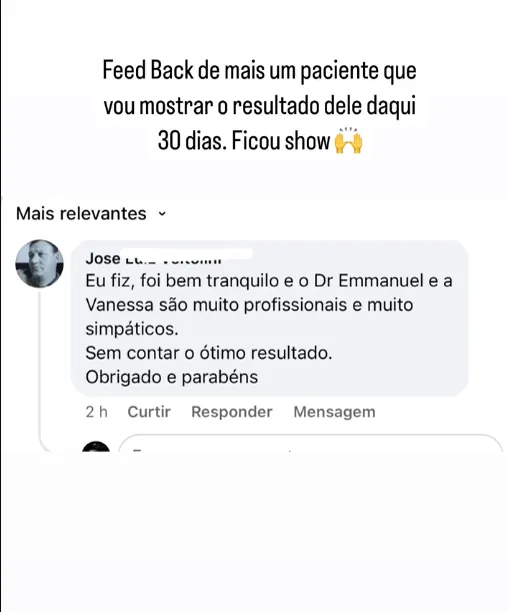 Depoimento de paciente do Dr. Emmanuel Lima