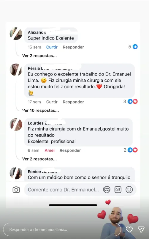 Depoimento de paciente do Dr. Emmanuel Lima