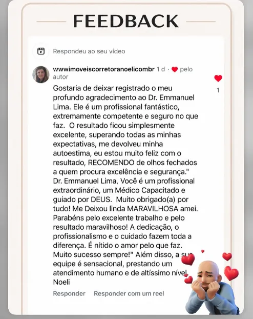 Depoimento de paciente do Dr. Emmanuel Lima