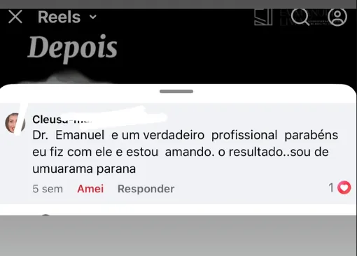 Depoimento de paciente do Dr. Emmanuel Lima