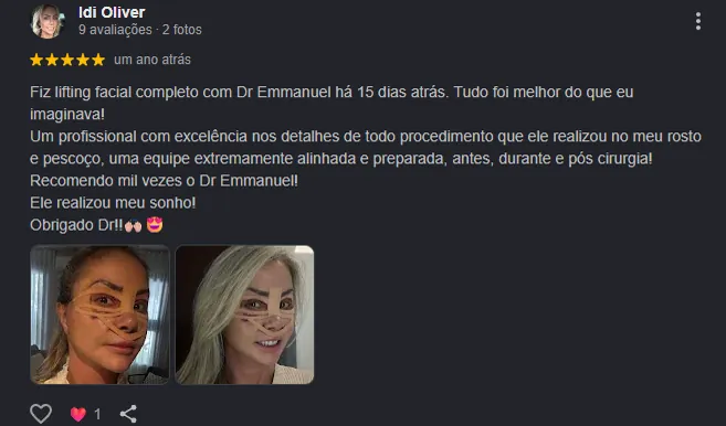 Depoimento de paciente do Dr. Emmanuel Lima