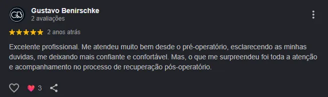 Depoimento de paciente do Dr. Emmanuel Lima