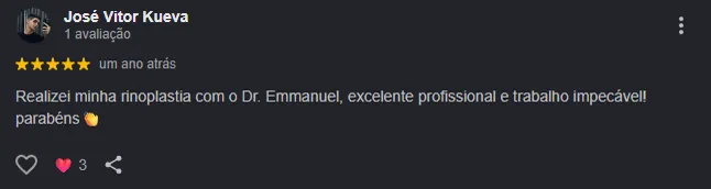 Depoimento de paciente do Dr. Emmanuel Lima