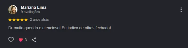Depoimento de paciente do Dr. Emmanuel Lima